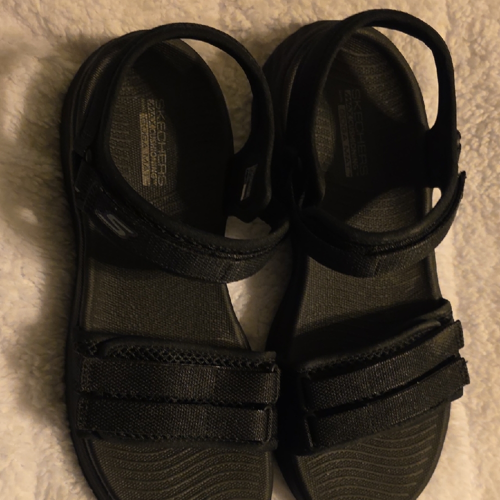 Skechers Black Adjustable Sandals